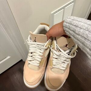 Jordan Women's Sneakers in Peach and White